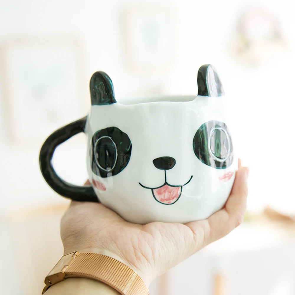 3D Cartoon Kawaii Panda Mugs ceramic cup milk coffee mugs tea cups thermal water bottles 150ml/360ml For Kids Christmas gift 3D Cartoon Kawaii Panda Mugs ceramic cup milk coffee mugs tea cups thermal water bottles 150ml/360ml For Kids Christmas gift
