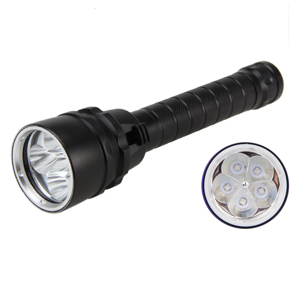 

Powerful 5LEDs CREE XM-L T6 linterna led tactical flashlight 395NM UV Blacklight dive torch Urine Stains Fluorescent Detector