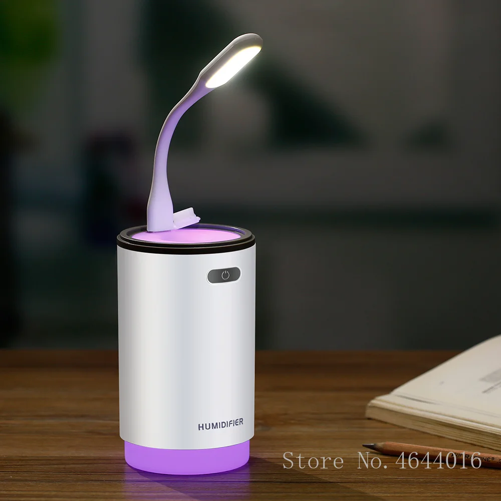 

280ML Ultrasonic USD Air Humidifier Aroma Diffuser with LED Light Fan 3 in 1 Multi-function USB Mist Maker Fogger Gift