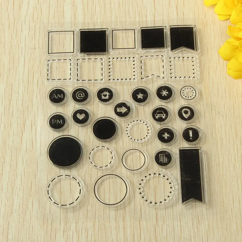 

Rubber Flag Design Transparent Clear Stamp DIY Photo Album Diary Scrapbooking Card Making Hand Account Decoration Supplies