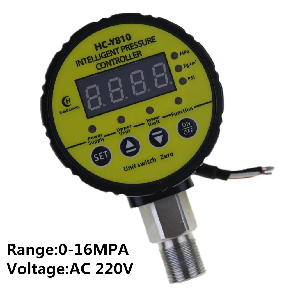 0 16Mpa AC 220V Hydraulic Air Compressor Digital Pressure Switch M20 x