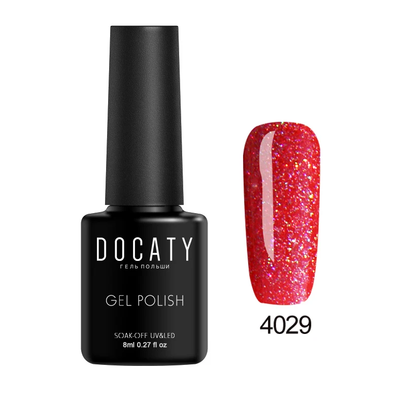 4029 Docaty 8 мл неоновый гель для ногтей замачиваемый Радужный УФ гель для ногтей Полупостоянный УФ-лак Гибридный Маникюр УФ-лак для ногтей - Цвет: 4029