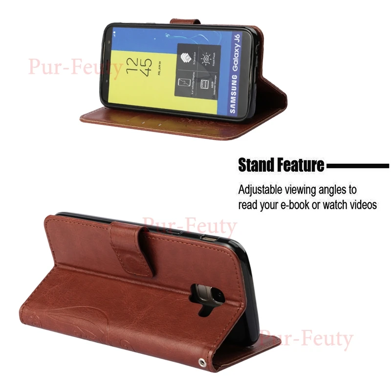 For Samsung Galaxy J6 2018 J600 In Fitted High Quality Fashion Wallet Flip Leather Cover For SM-J600F/DS SM-J600G/DS J600F J600G For Samsung Galaxy J6 2018 J600 In Fitted High Quality Fashion Wallet Flip Leather Cover For SM-J600F/DS SM-J600G/DS J600F J600G