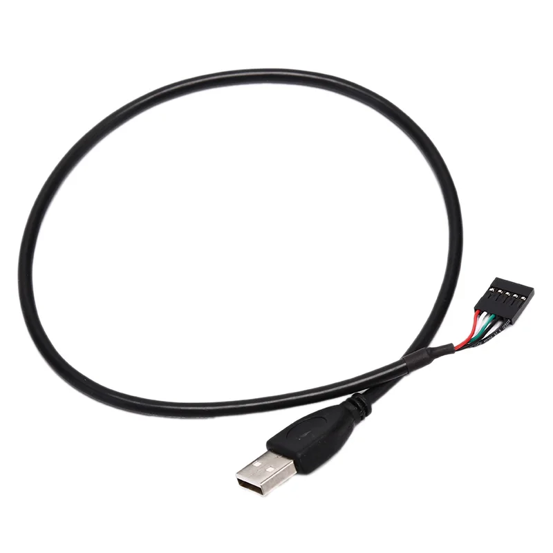 50 см USB 2 0 Тип A штекер до 5 Pin клемма женского типа адаптер материнской платы