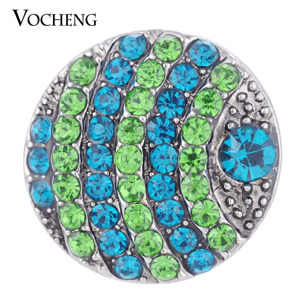 10PCS/Lot Wholesale Vocheng Ginger Snap Jewelry 18mm 2 Colors Bead Crystal Button Vn 1311*10