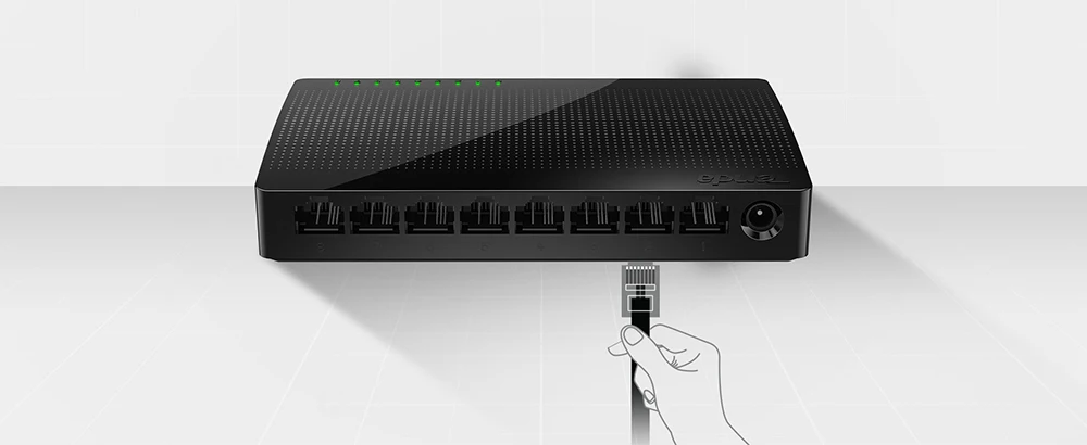 Tenda SG108 сети Ethernet переключатели 8 Gigabit 10/100/1000 Мбит/с RJ45 Порты и разъёмы настольный коммутатор SOHO 1,6 Гбит/с Ёмкость plug and play