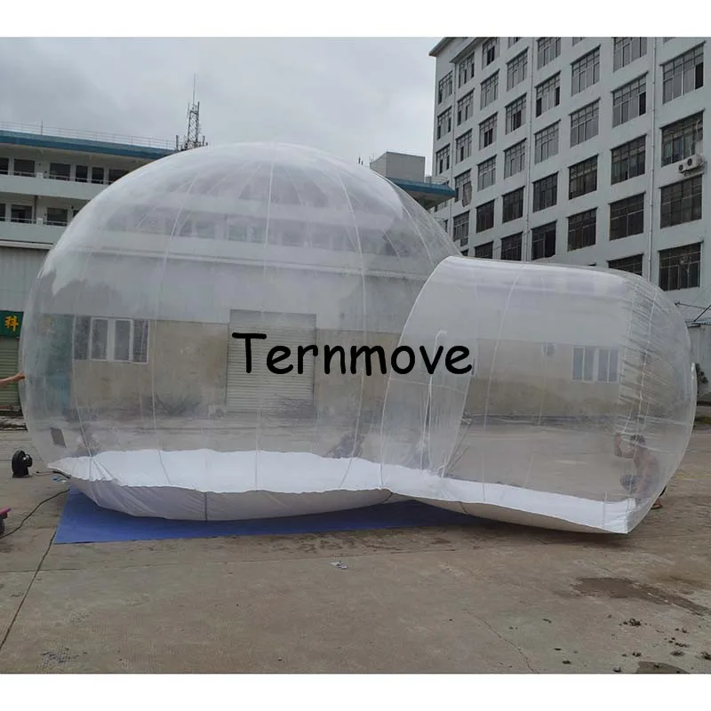 

inflatable bubble camping tent,inflatable outdoor advertising tents,0.45mm pvc 5m diameter room with 2m corridor Trade Show Tent