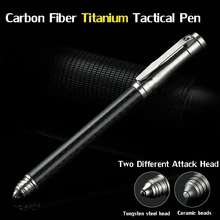 EDC Camp инструменты углеродное волокно Титан самообороны Личная безопасность тактическая ручка карандаш с функцией письма Вольфрамовая стальная головка
