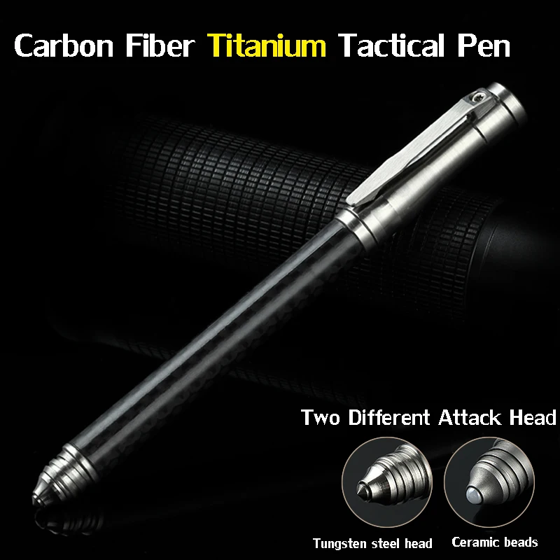 EDC Camp Tools титановая ручка из углеродного волокна для самозащиты тактическая