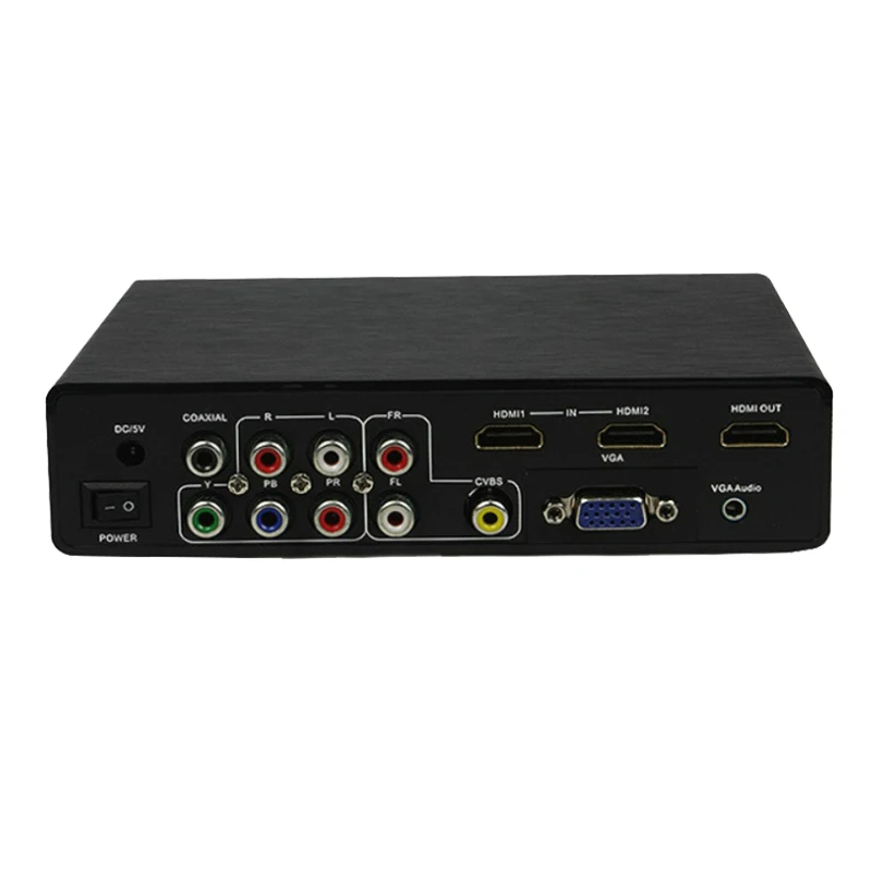

CVBS/YPbPr/VGA/HDMI/USB to hdmi Converter Usb2.0 media player 4kx2k30hz 1080P Audio splitter coaxial interface