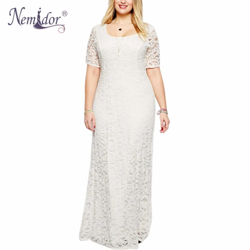 Nemidor Hot Sales Women Elegant O neck Party Plus Size 7XL