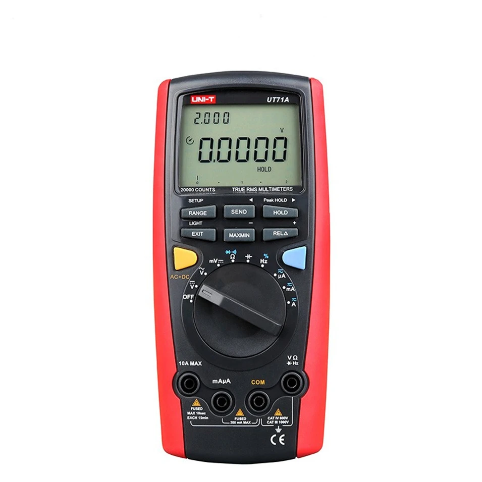 

Intelligent Digital Multimeters UNI-T UT71A CD Digital AC DC current voltage USB true REL Resistance Tester Ammeter Multitester