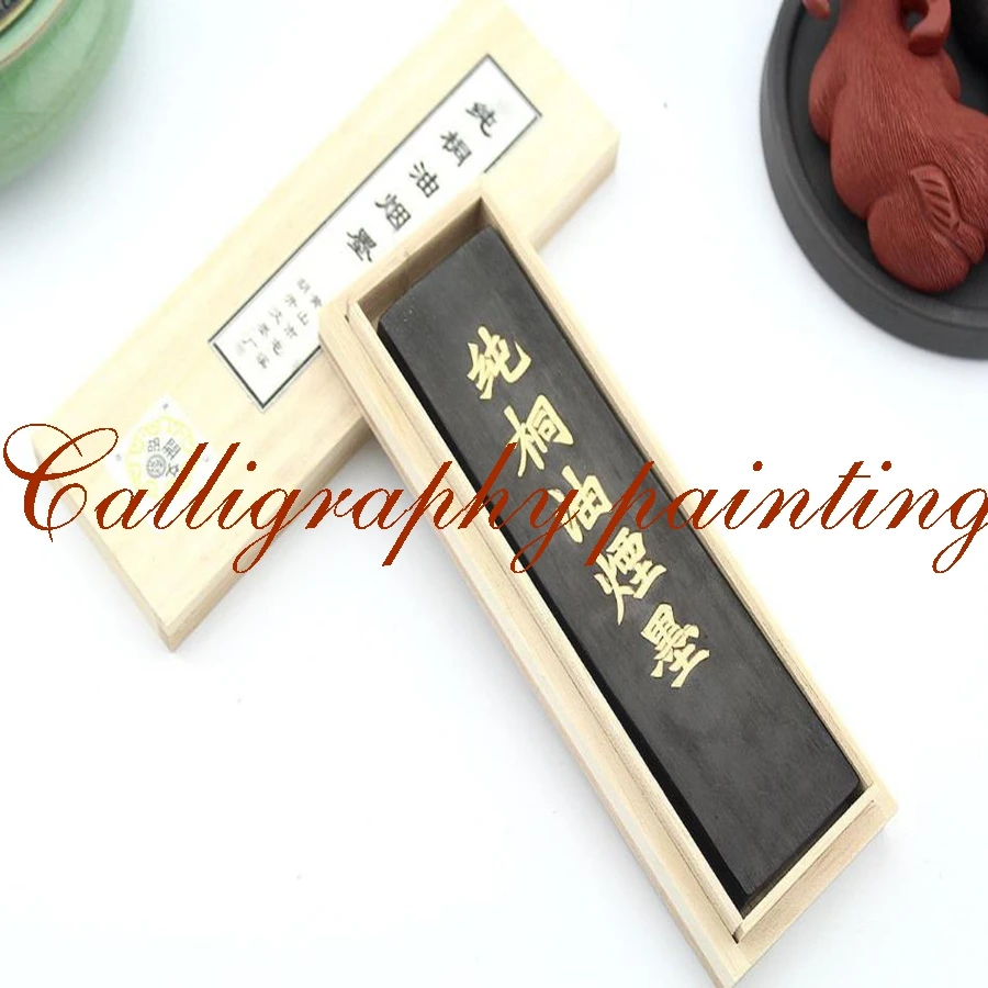 62g fino puro tung oleo fuligem inkstick hukaiwen pintura pincel de caligrafia sumi e