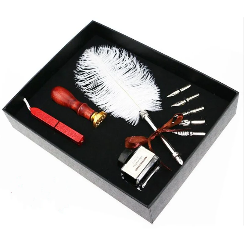 

Harri Potter Advanced feather pen And The Cursed Child Feather Quill Pen Set With HP Sealing Wax Set And Diary For Fans Gift