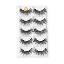 5 пар норки черный толстый длинный Накладные ресницы природные ручной тонкими Cross ресницы Для женщин Макияж расширение Инструменты