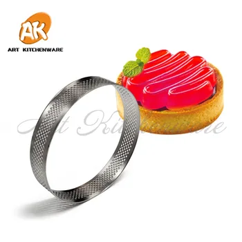 

5 Sizes Stainless Steel Material Large Size Perforated Tart Ring Holes Mousse Circle Baking Tools