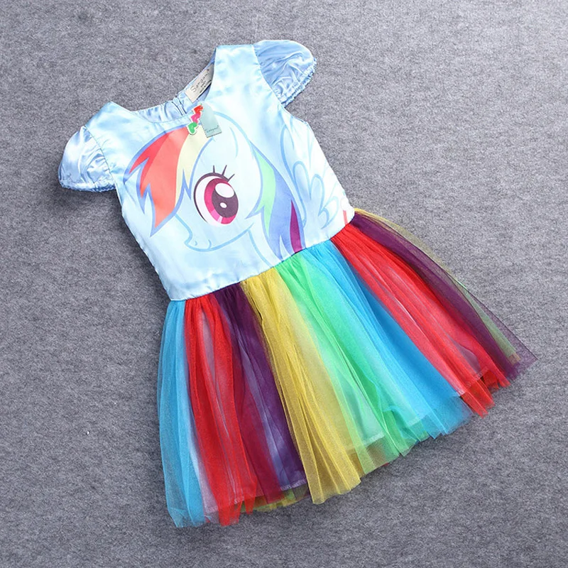 Маскарадное платье принцессы с юбкой-пачкой «Мой маленький пони» для маленьких девочек; Нарядные Костюмы