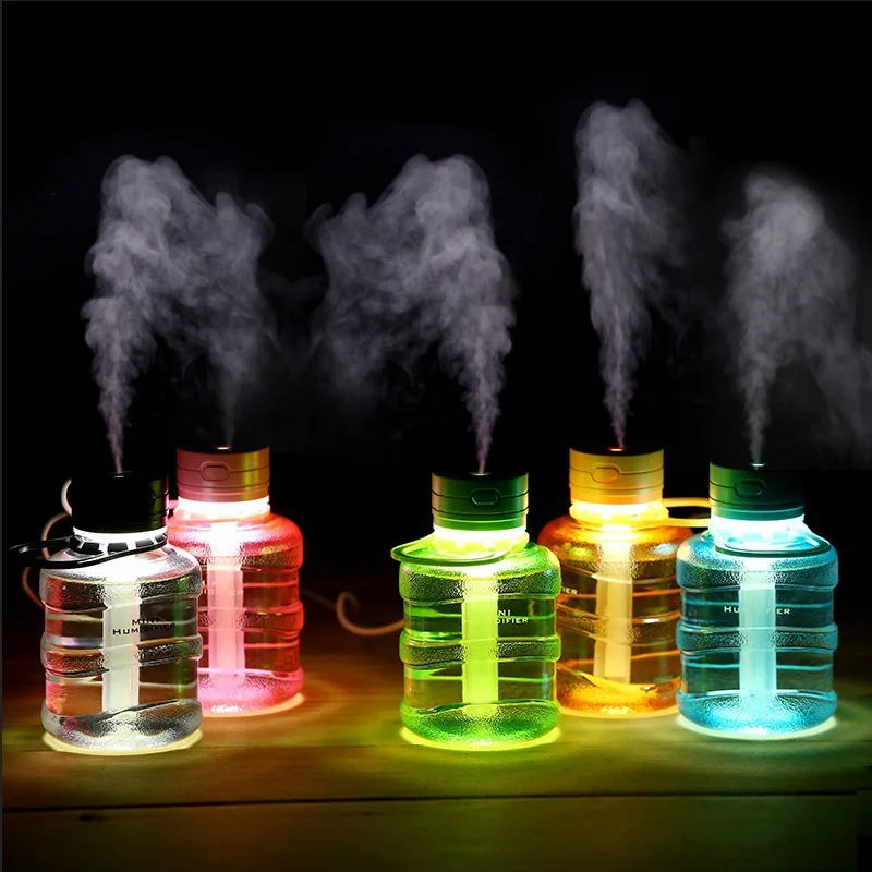 

New Portable USB Mini Aroma Humidifier Diffuser Water Bottle LED Lights Ultrasonic Air Humidifier for Home Office Car 300ML