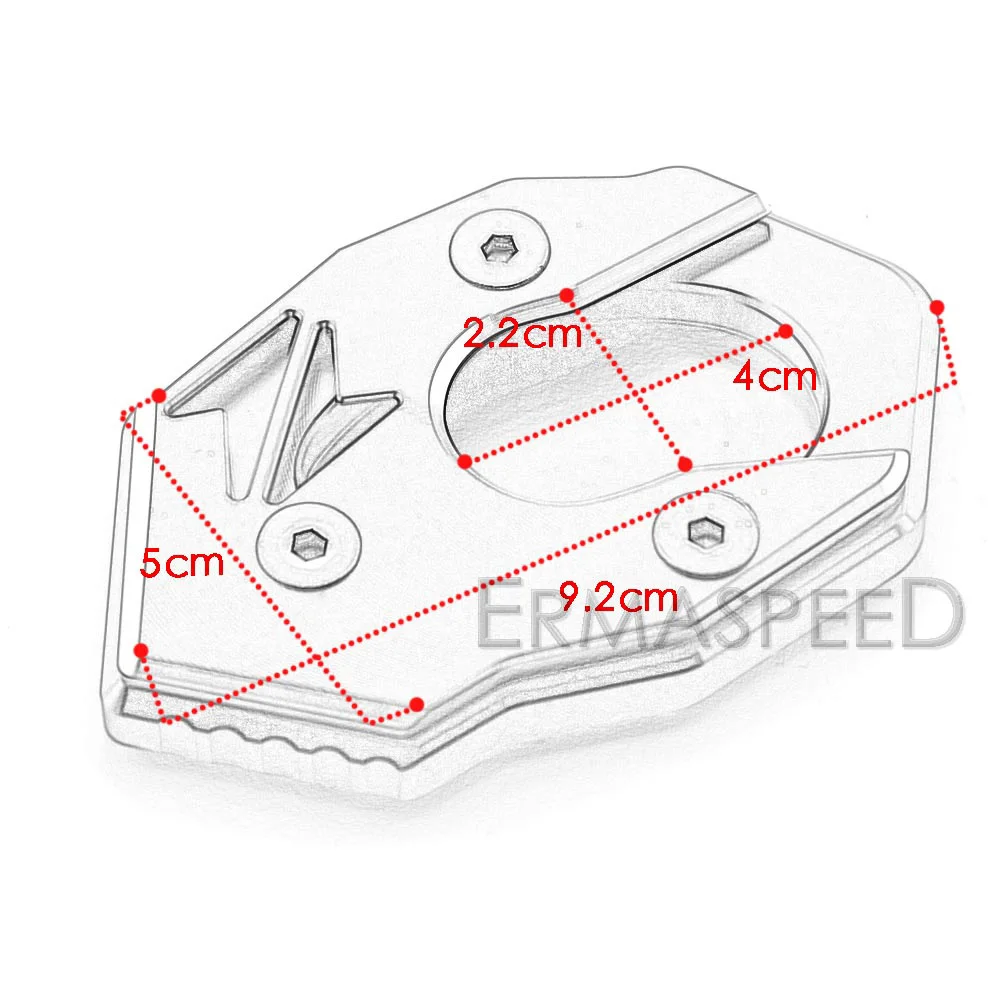 Для Kawasaki z900 Мотоцикл CNC алюминиевый увеличитель боковой стойки Kickstand увеличенная пластина зеленый черный серебристый синий оранжевый красный