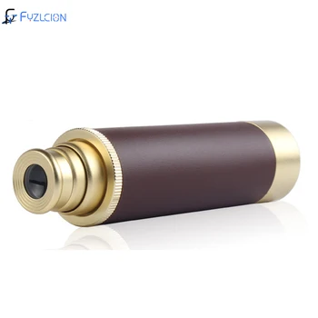 

25X32 Monocular Telescope Zoom Big Eyepiece Brass Scalable To Stretch Maritime Nautical Pirate Spyglass Scope Toys Gift