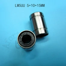 LM5UU Подшипник 10 шт./лот LM5UU 5 мм 5x10x15 мм 5 мм Линейный шарикоподшипник втулка 5 мм x 10 мм x 15 мм для 3D-принтера запчасти