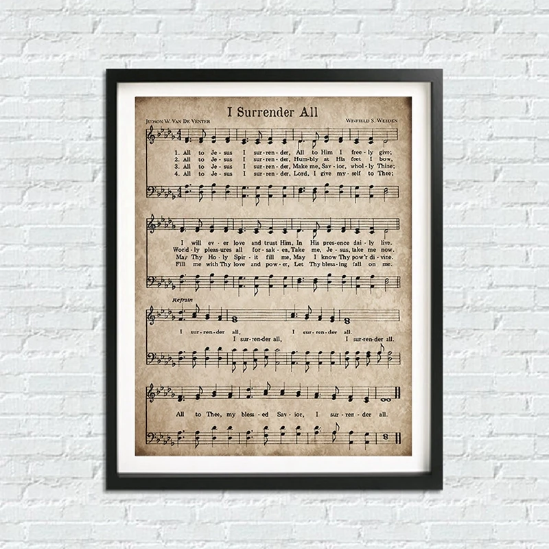 Vintage Sheet Music Canvas Wall Art Print