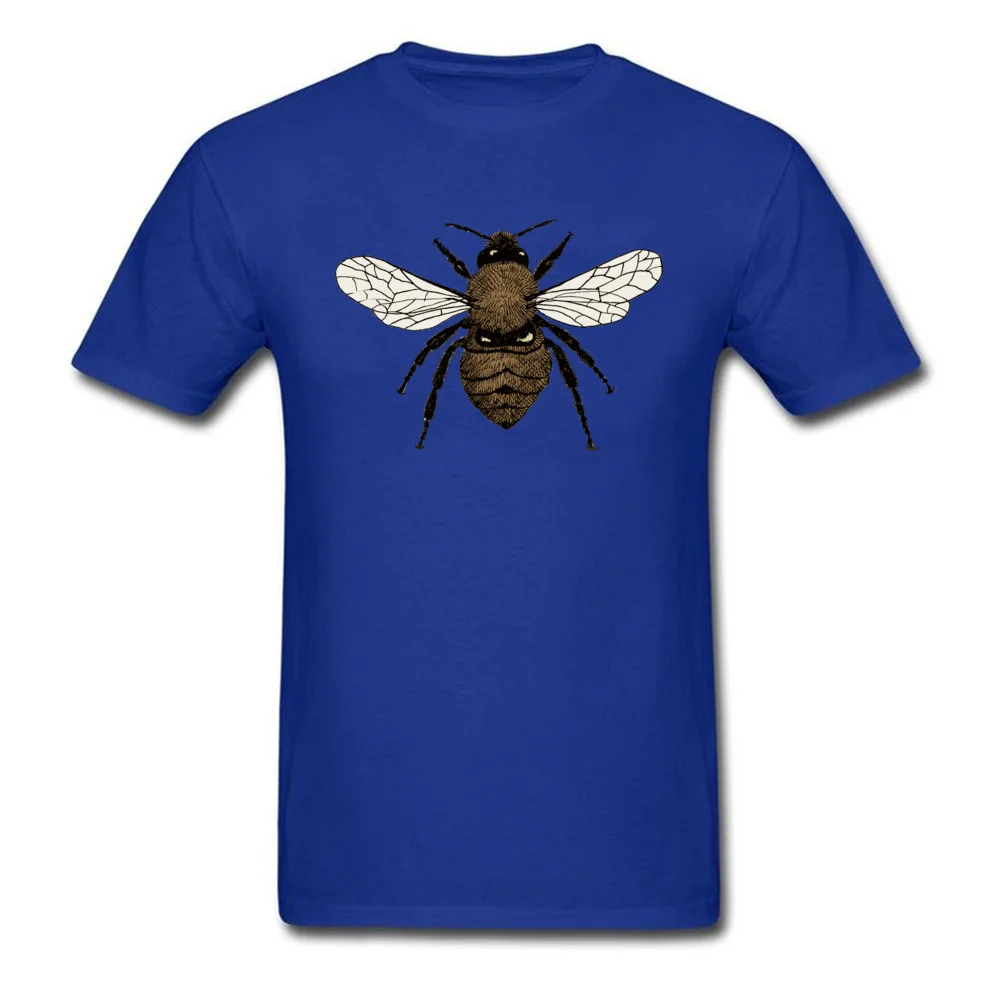 CrazySummer Short Sleeve Tops T Shirt Summer/Autumn 2018 Newest Crewneck 100% Cotton Tops Shirts Men T Shirt Bumblebee  Bumblebee blue