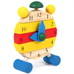 Мультфильм внешний вид деревянные часы настольные украшения интеллектуального развития раннего обучения для дома обучающая игрушка для