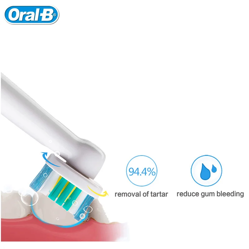 4 шт. Oral B 3D белая сменная электрическая зубная щетка Oralb EB18 вращающаяся Braun