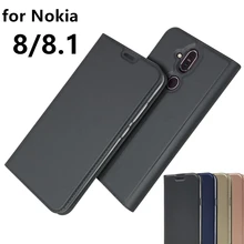 Ультратонкий матовый чехол для Nokia 8,1 8 Nokia8, магнитный адсорбционный чехол для Nokia 8, функциональный держатель для карт, деловой чехол