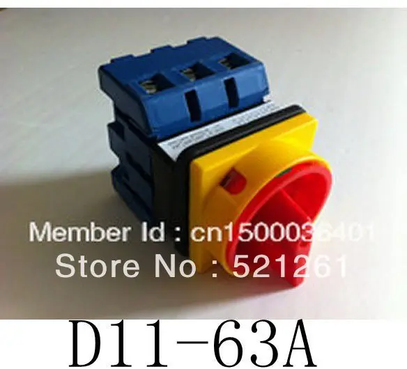 

changeover switch  D11-63 on/off  lw30-3-63 63a 690v Universal Changeover combination switch d11