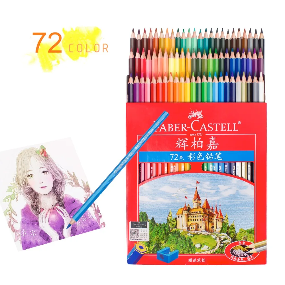 Fabercastell Nontoxic Safe Classic Castle Oily Colored Pencils Lapis