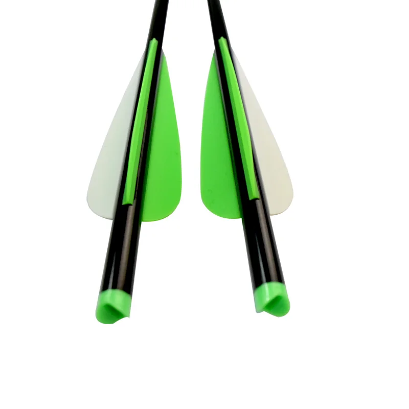 

12 Pcs 16/18/20/22 Inch Aluminum Arrows Shaft For Hunting Crossbow Bolts 4"TPU Vanes Archery Free Shipping Green Color