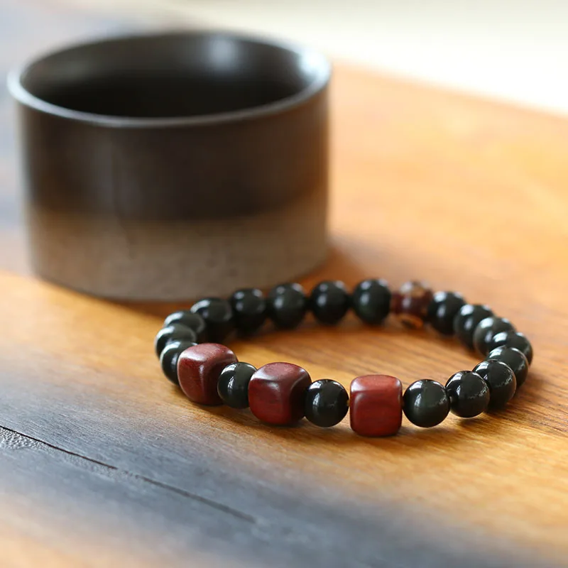 Double-Rainbow-Eyes-Black-Obsidian-Natural-Rosewood-with-Three-Eye-Tibetan-Beads-Stretch-Bracelet-Ethnic-Jewelry-Reikinn-BSM012 (3)