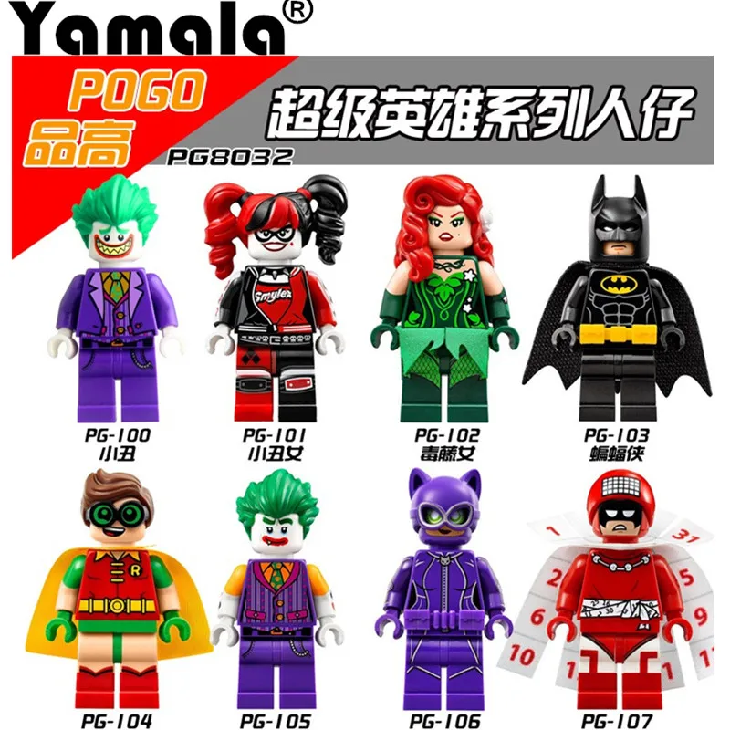 Yamala Single Super Heroes Harley Quinn Joker Legoing Batman Catwoman Robin Poison Ivy Calendar of