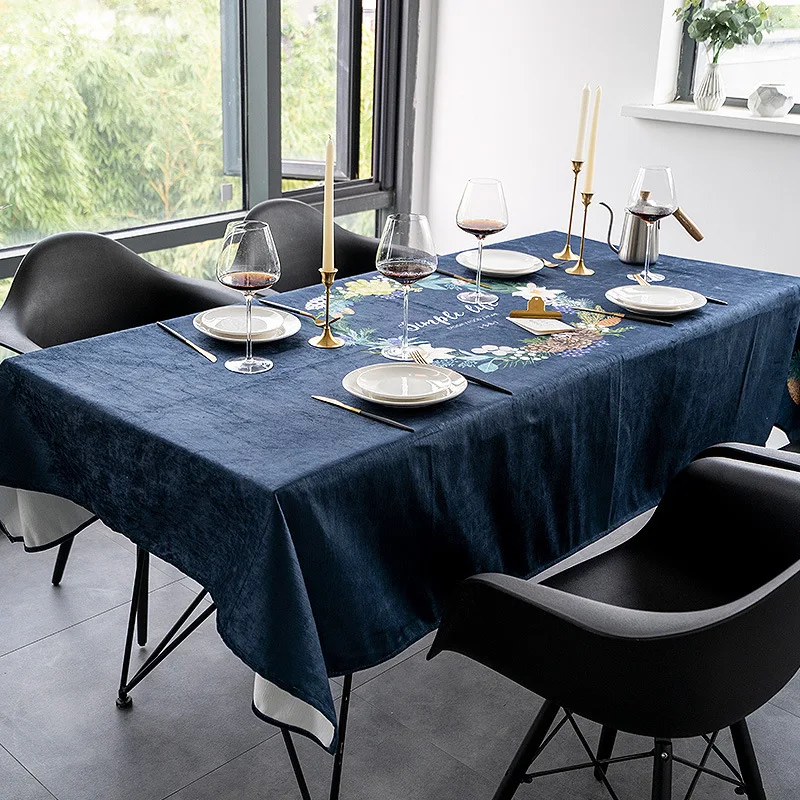

Garden Tablecloth Fabric Table Cloth Simple Living Room Coffee Table Cloth Rectangular Tablecloth Thickening 5