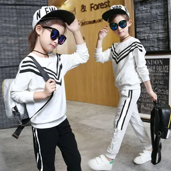 

spring Autumn Baby Boys Girls Clothing Sets Fashion Stripe Long Sleeve Shirt + Pants 2pcs Cotton Children Clothes Kids Suit