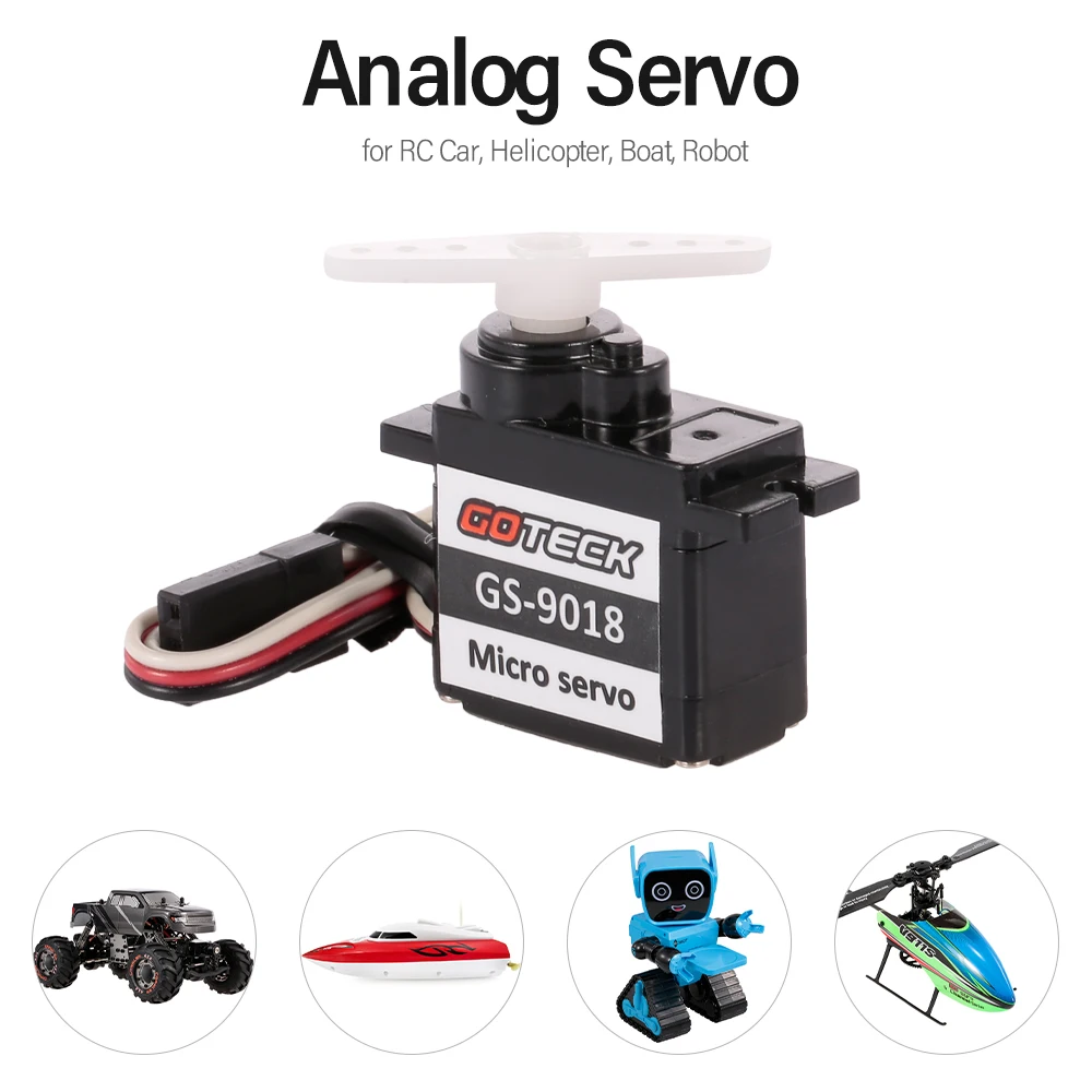 GOTECK GS-9018 микро Аналоговый сервопривод 1 7 кг 0.12Sec 500mA на остановке 600mA без нагрузки