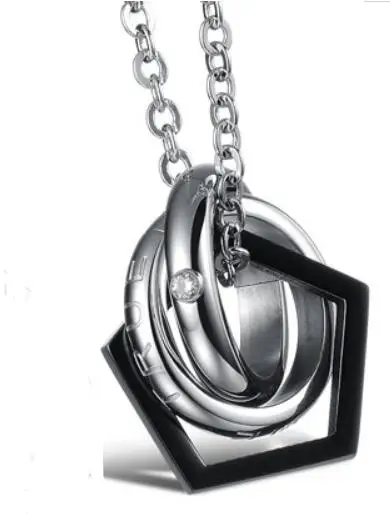 Корейская пара ожерелье Титановые Ожерелья Подвески Милые ожерелья s для совпадающие для пары ожерелье для пар GX777 - Окраска металла: male