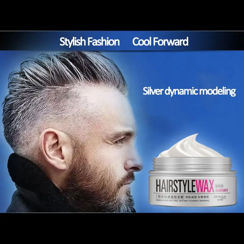Hot Useful Grey Silver Diy Hair Color Wax Mud Dye Coloring Cream