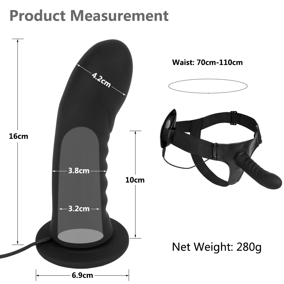 Multi Speed Strapon Dildo Vibrator Silicone Hollow Strap on Penis Harness Lesbian Strap-on Dick Adult Sex Toys for Men Woman