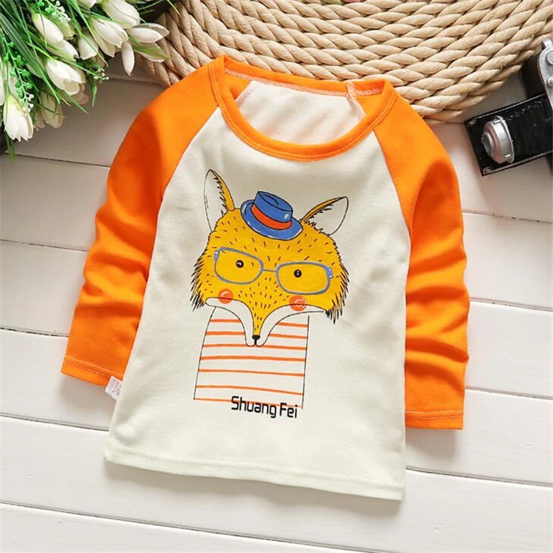

Baby T-shirt Long Sleeve Spring Cartoon Kids Children Tshirt Cotton Baby Boy Cotton Tops Toddler Tees Clothes