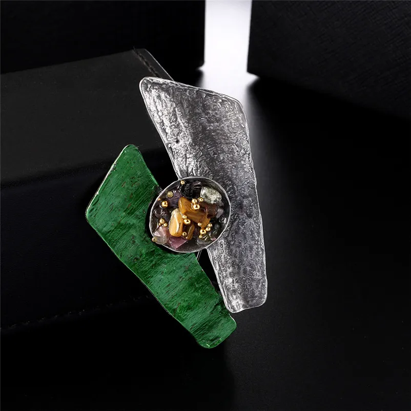 ADOLPH Star Vintage Geometry Stone Woman Brooches Large Insect Brooch Pin Fashion Dress Coat Accessories Cute Jewelry New