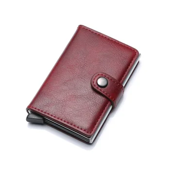 

Wallet Credit Card Holder Metal Thin Slim Men Wallets Pass secret pop up minimalist wallet small black purse