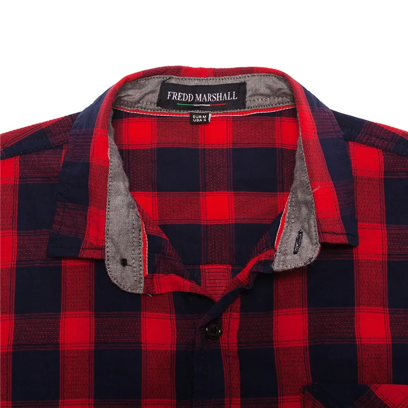 rayé Bureau rouge Hommes Chemises À Casual Vêtements Régulier Bas Manches Bleu Coton Fit De Oxford Loisirs vers plaid Longues Chemise Bouton Solide Robe Le Travail UrqaSxUvw