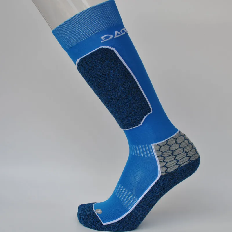 1 пара европейских зимних махровых толстых Coolmax носки для сноубординга длинные носки - Цвет: Синий