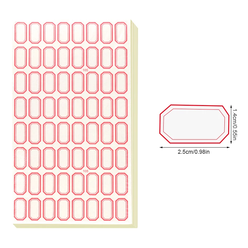 70 шт. офисная наклейка стикеры s канцелярская этикетка красный/синий прямоугольник самоклеющиеся рукописные этикетки пустой стикеры