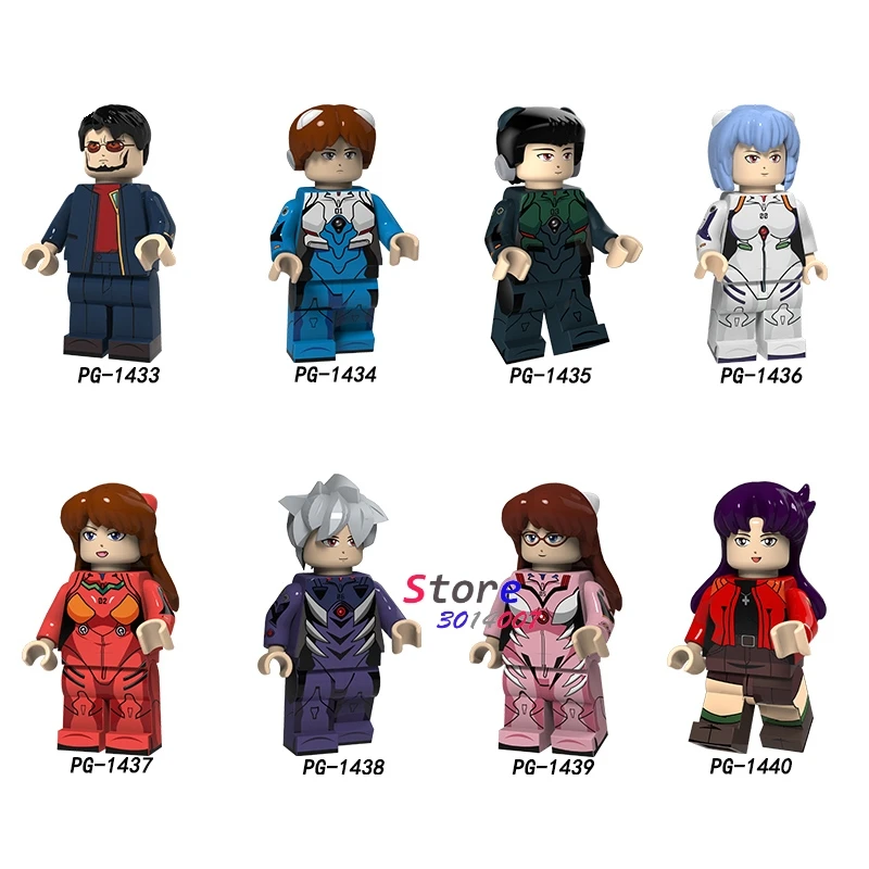 

Single Building Blocks EVA NEON GENESIS EVANGELION Ikari Gendou Shinji Suzuhara Ayanami Nagisa Kaworu toys for children