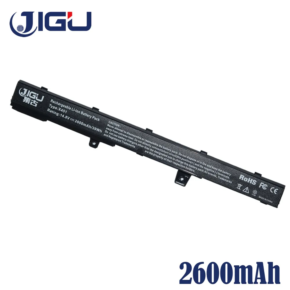 JIGU 4 ячеек A41N1308 Аккумулятор для ноутбука ASUS X451 X551 X451C X451CA X551C X551CA|Аккумуляторы