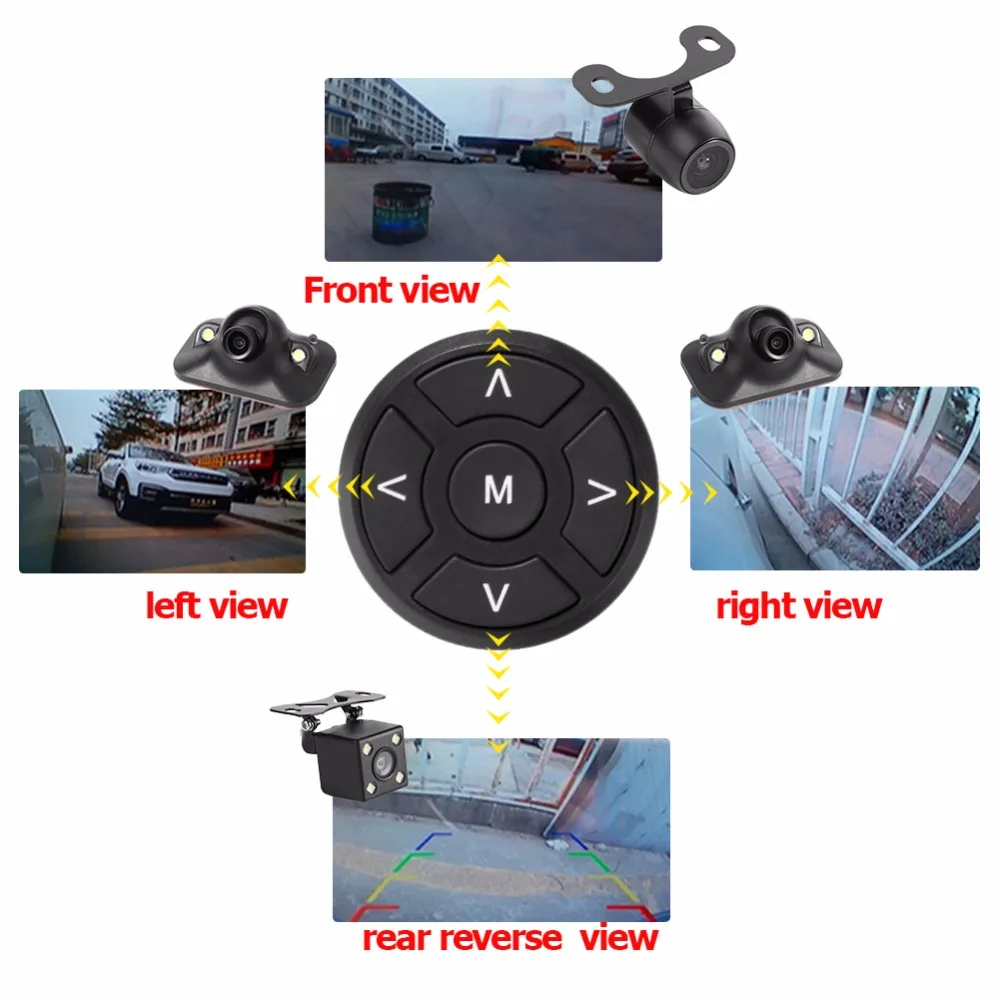 

360 Degree Bird View System Universal Recording Parking Rear View Car DVR 4 Camera Panoramic Front+Rear+Left+Right View Cam